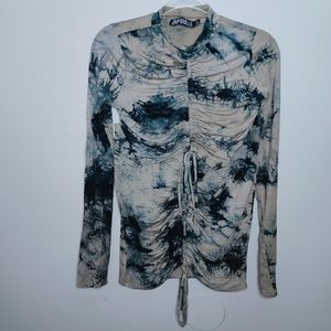 Dollskill Capsule Tie Dye Ruched Skirt & Long Sleeve Top Set